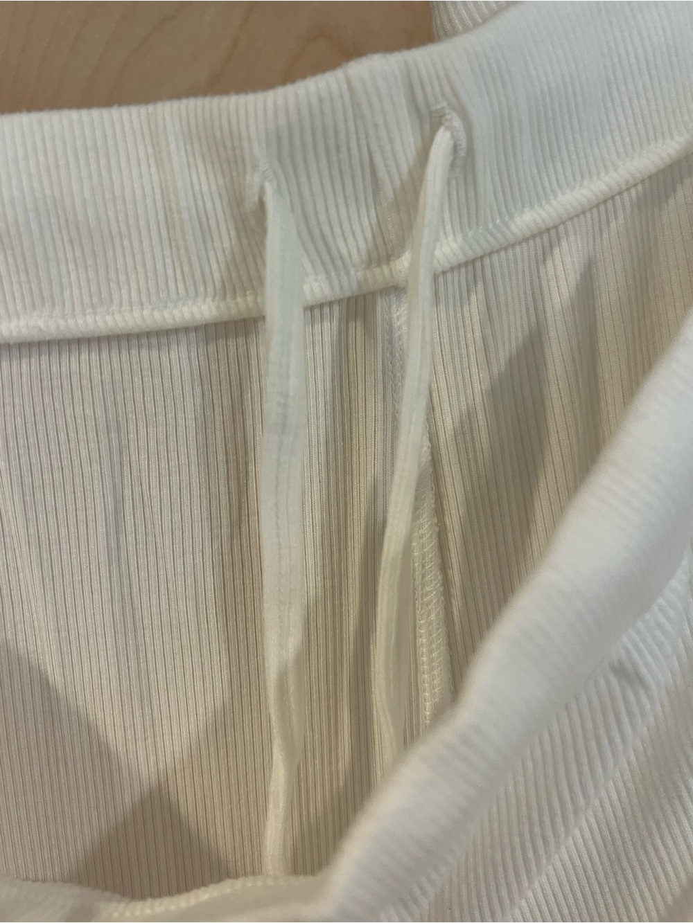 Skims Ribbed Wide-Leg Pants in White - Picture 6 of 11